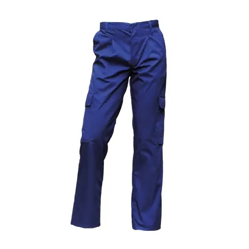 Calça com bolsos laterais 65% pol 35% alg