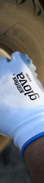 Luva nylon duplo revestimento nitrilo foam