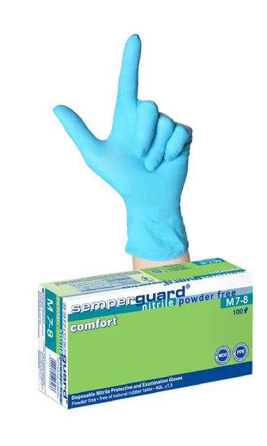 Caixa 100 (s-l) 90 (xl) luvas nitrilo sem po