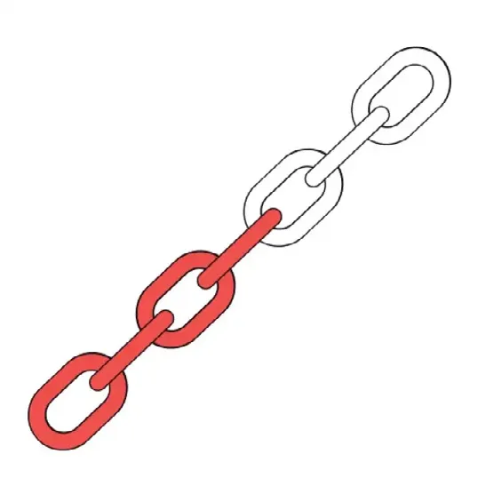 Corrente sinalizaçao em pvc 10 mm 25 mt